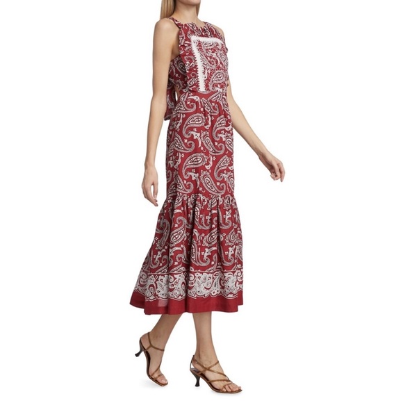 Sea New York Theodora Paisley Print Apron Dress - Picture 3 of 6